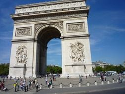 famous arc de triomphe in paris