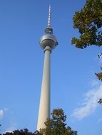 tv tower at sky, germany, berlin, alexanderplatz