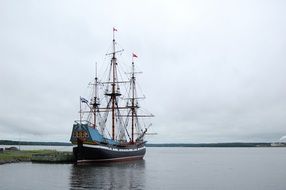 landscape of the historical ship