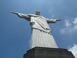 Monument Cristo Redentor on the sky background, Rio de Janeiro
