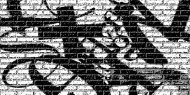 wall letter abstraction black and white