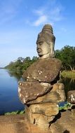 angkor temple faces in Cambodia