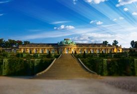 closed sanssouci palace in potsdam