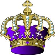 drawing of royal crown with pearls