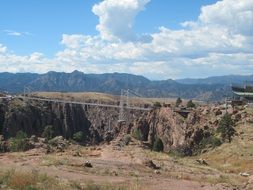 views of The Royal Gorge Bridge in Colorado, the highest bridge in the United States