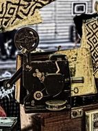 Photo of antique camera in a museum