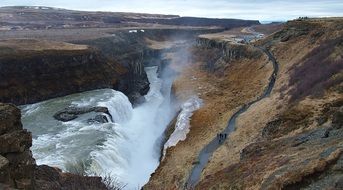 Gulfoss waterfall in Iceland