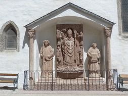 sculptures near the church in salzburg