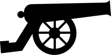 cannon weapon black drawing
