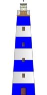 blue lighthouse as a graphic image