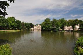 panorama of park łazienkowski