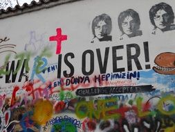 war is over street art text