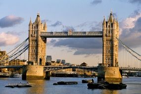 historic tower bridge over river thames