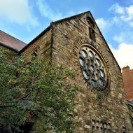 facade of stone church in boston