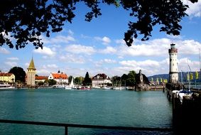 landscape of port in lindau