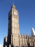 Big Ben is the nickname of the Great Bell of the clock at the north end of the Palace of Westminster in London