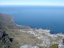 landscape of the coastline in South Africa