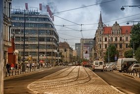 landscape of the old poland town