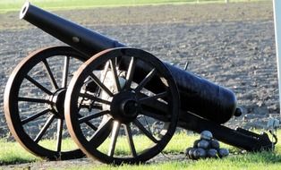 photo of cannon and cannonballs