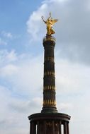 The Siegessaule on the Great Star in the middle of the Great Tiergarten in Berlin