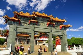 Wen Wu temple located on the perimeter of Sun Moon Lake in Yuchi Township