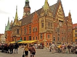 Municipal Market and Town Hall in Lower Silesia, Poland