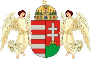 coat of arms of hungary with angels