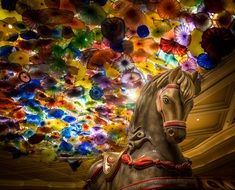 Horse in bellagio hotel las vegas