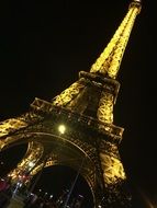 illuminated eiffel tower in paris france