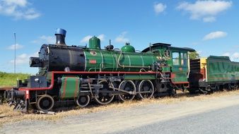 old steam train on the railway