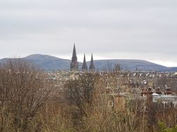 edinburgh skyline in scotland