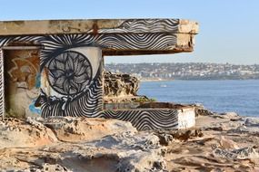 historical bunker on ocean coast