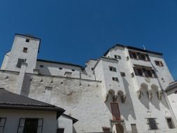 Light facade of Hohensalzburg fortress