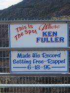 sign on a bridge in colorado