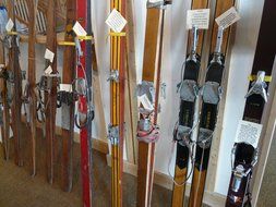 Exhibition of wooden skis