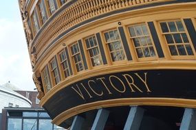 ship victory on a dry dock in portsmouth