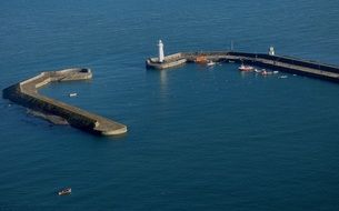 harbour with lighthouse