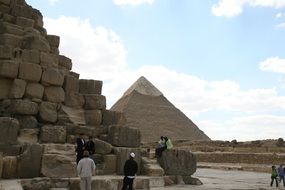 part of the masonry of the Egyptian Pyramid