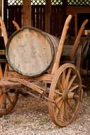 vintage rural wood carriage