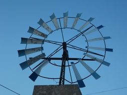 pinwheel, wind turbine at sky, spain, mallorca