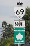 road sign 69 south