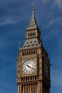 clock on top of big ben tower