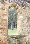 window in a ruined old church