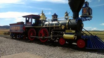 vintage train on the railway