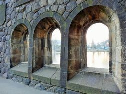 medieval castle wall, czech, prague