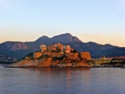 landscape of the historic fort in Calvi