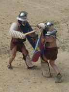 battle of gladiators in the arena