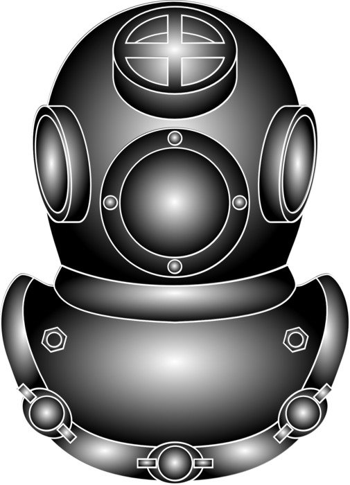 old diver's helmet