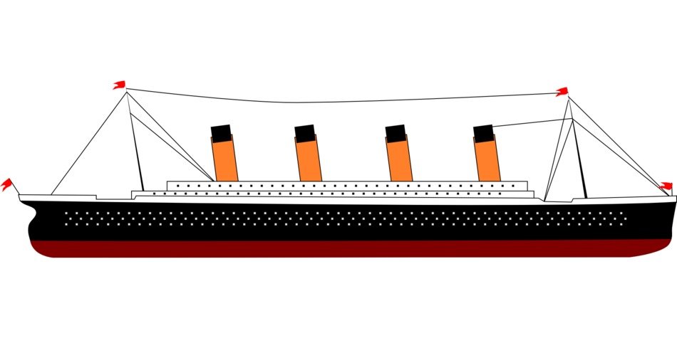 titanic ship drawing
