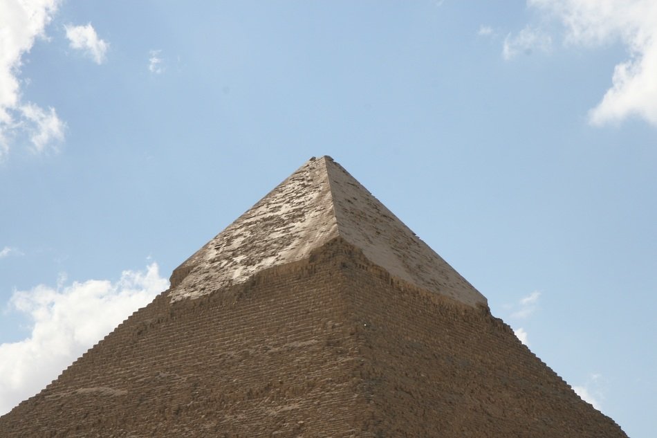 top of the Egyptian pyramid, Cairo